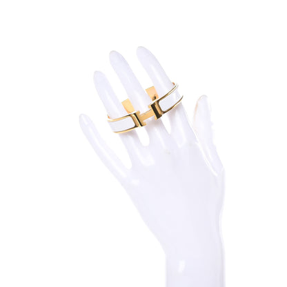 Hermes Enamel Narrow Clic Clac H Bracelet PM White 2 of 5