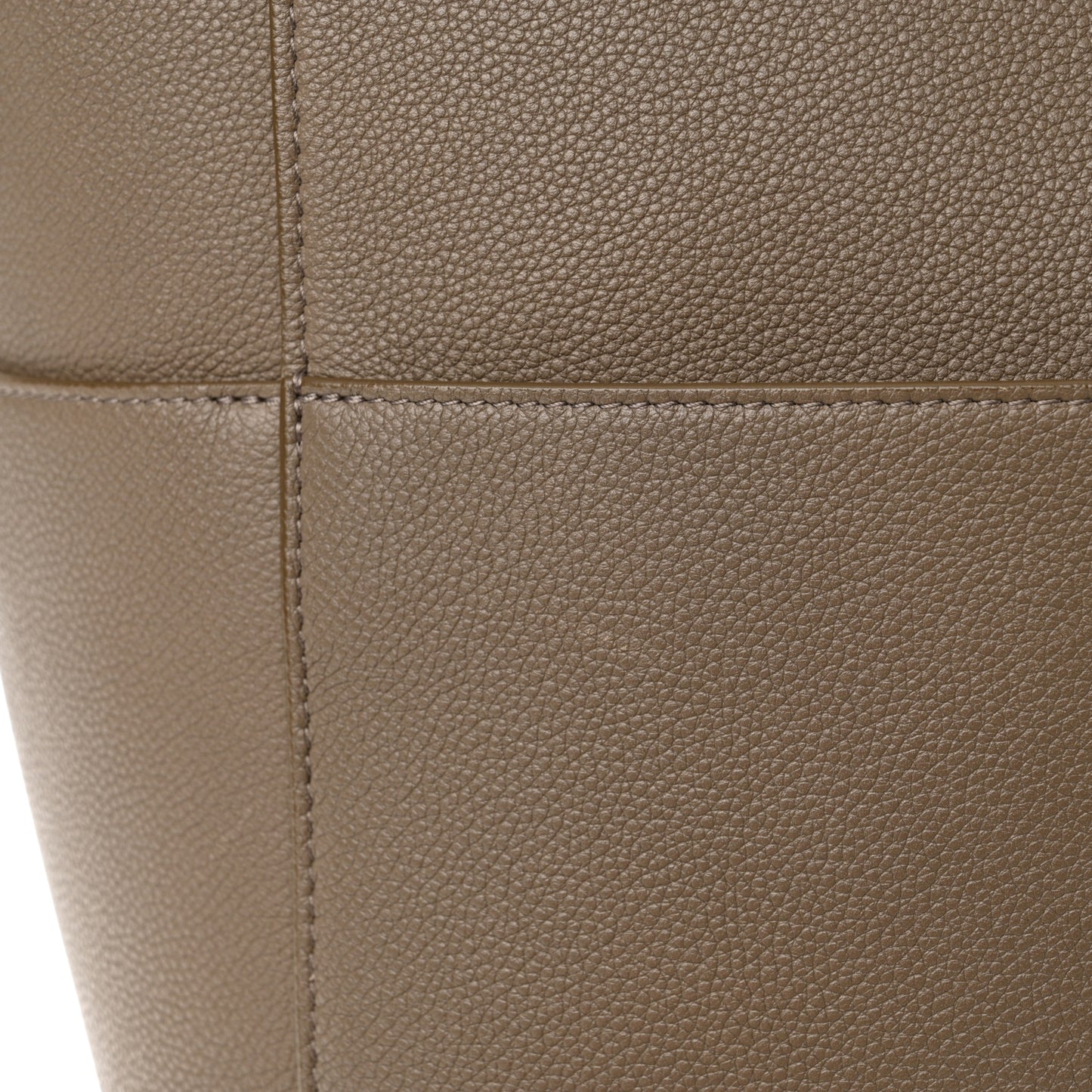 Soft Grained Calfskin Sangle Bucket Bag Taupe