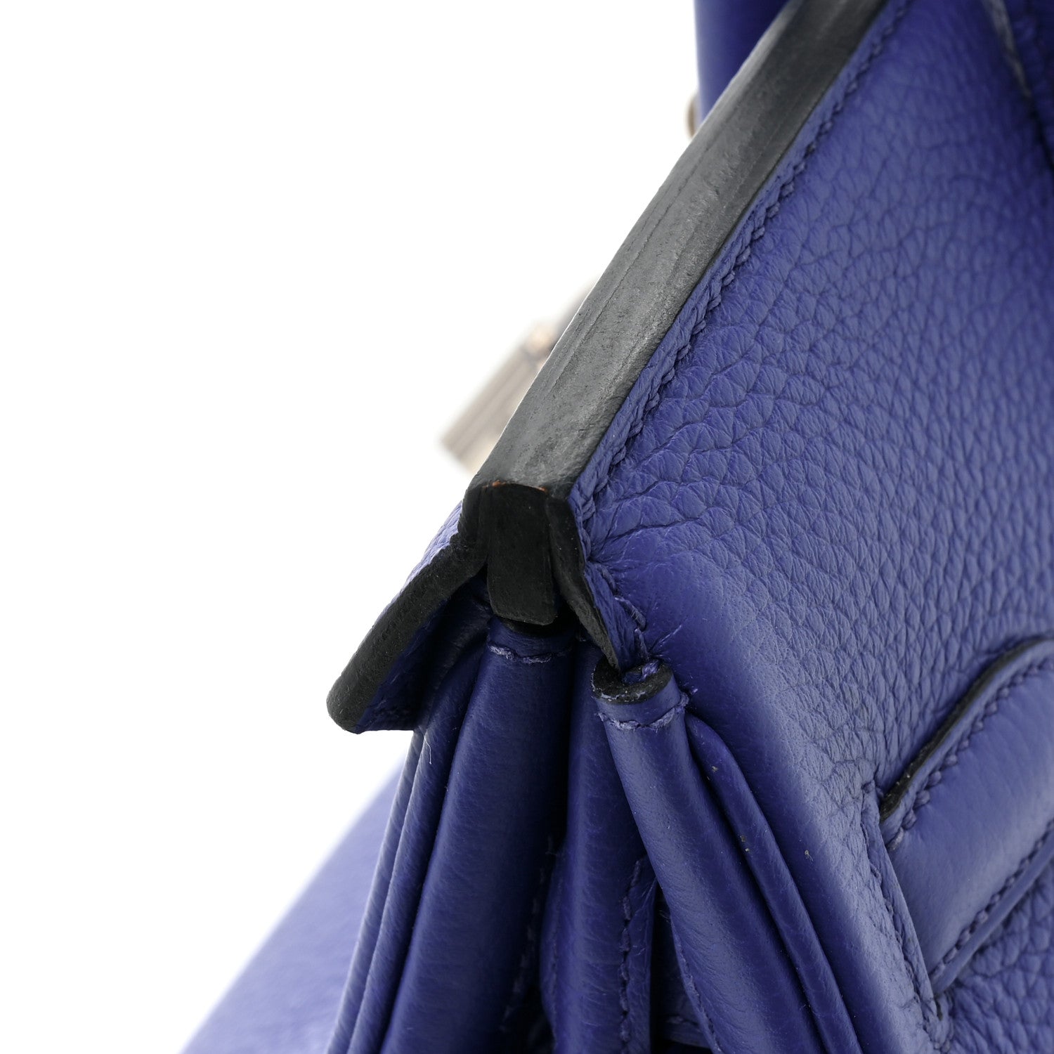 Hermes Taurillon Clemence Birkin 30 Bleu Electrique 12 of 13