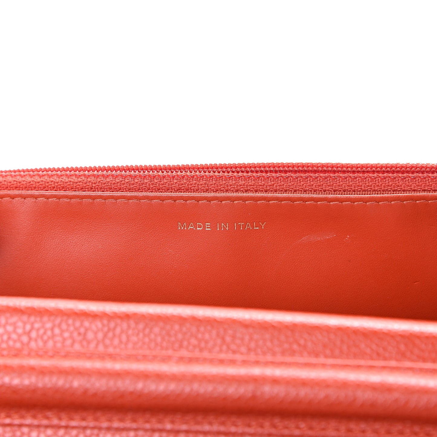 Caviar Quilted Wallet on Chain WOC Red