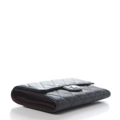 Chanel Caviar Quilted Long Flap Wallet Black 4 of 10
