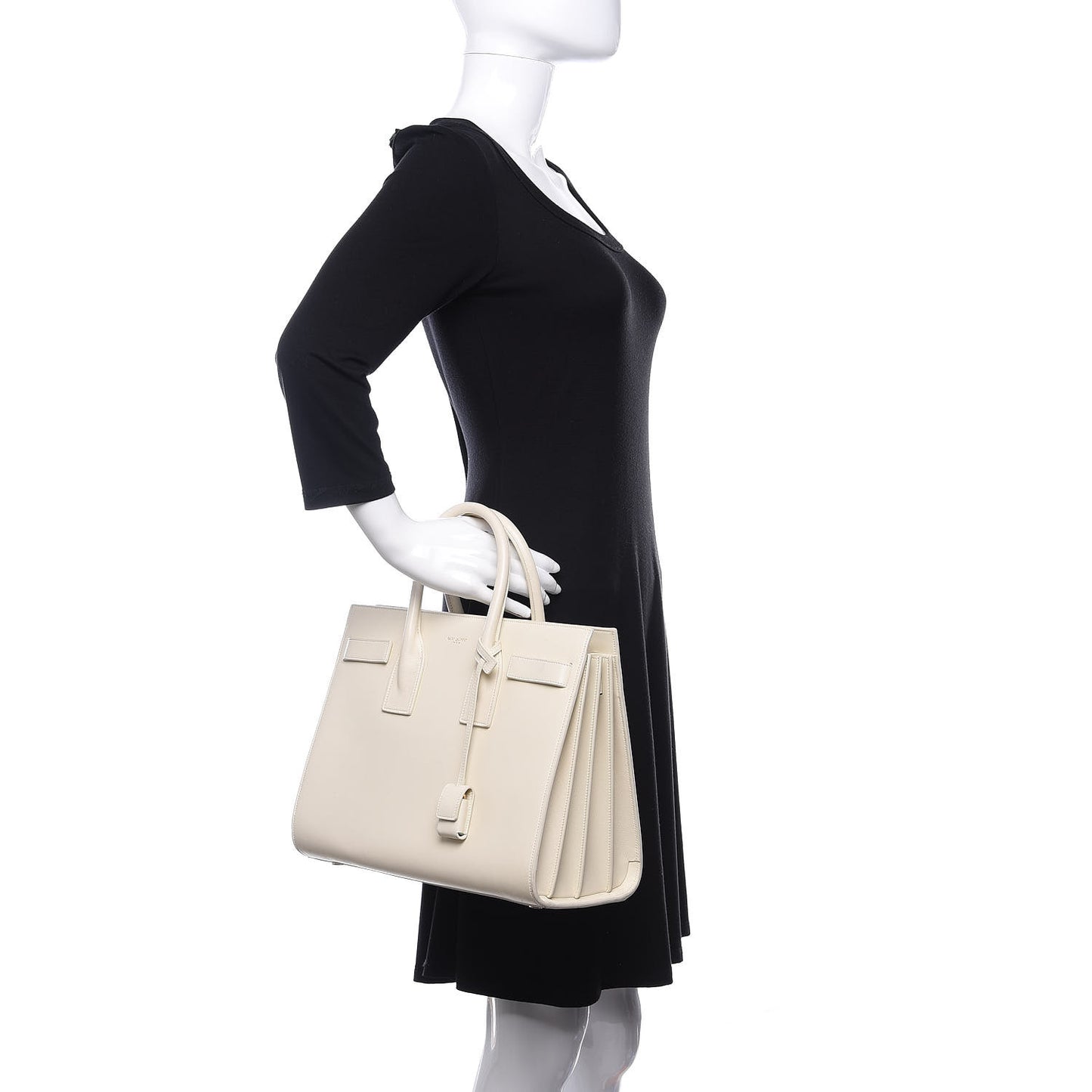Calfskin Small Sac De Jour Dove White