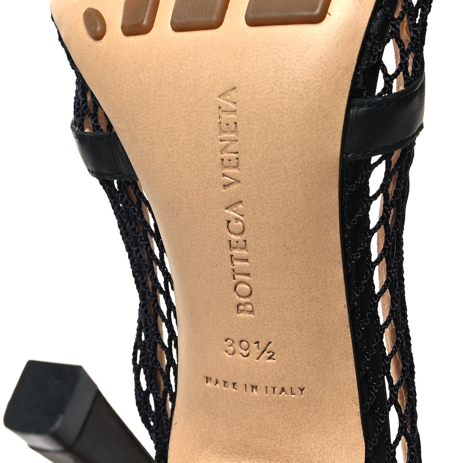 Bottega Veneta Mesh Calfskin Chain Stretch Pumps 39.5 Black 6 of 7