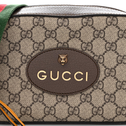 Gucci GG Supreme Monogram Web Neo Vintage Shoulder Bag Beige New Acero Crop 7 of 9