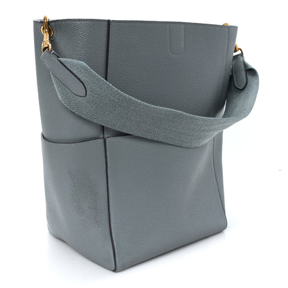 Celine Soft Grained Calfskin Sangle Bucket Bag Storm 3 of 11