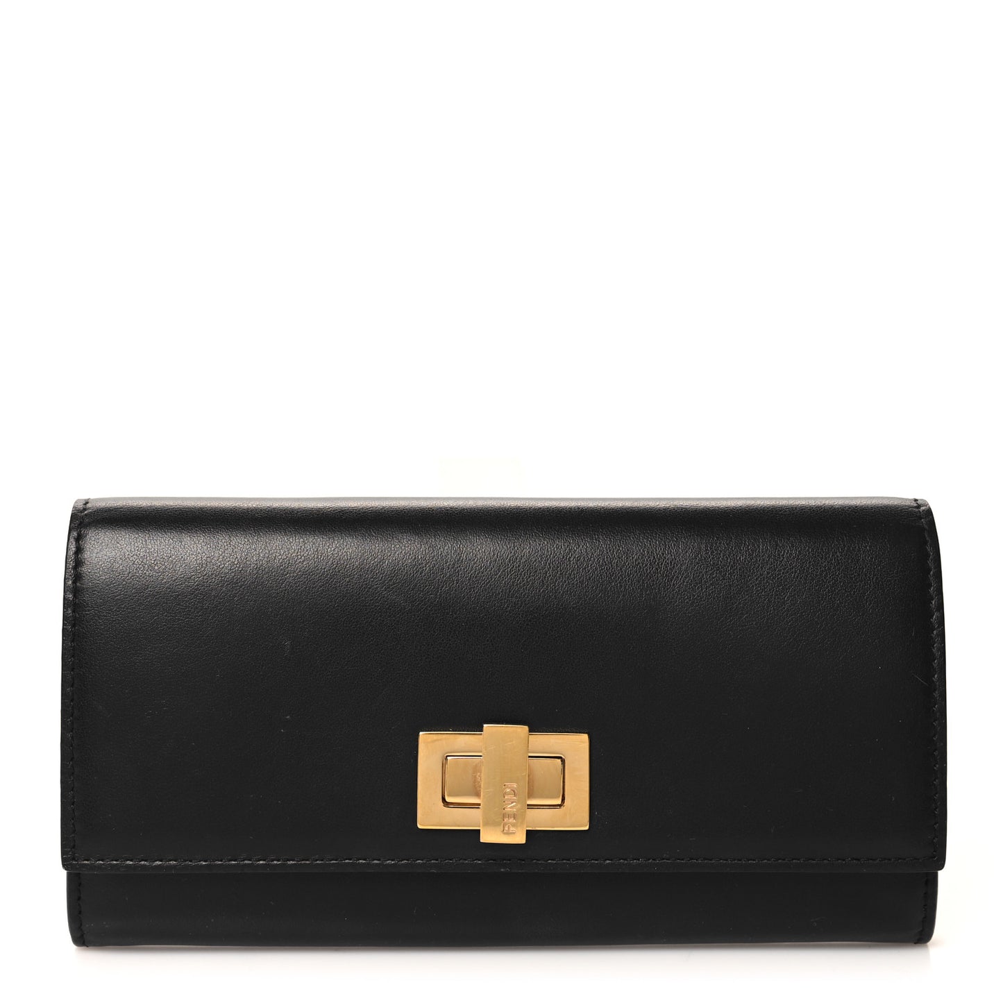 Vitello Century Bi-Color Peekaboo Continental Wallet  Black