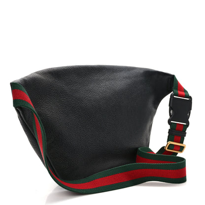 Gucci Grained Calfskin Logo Belt Bag Black 3 of 12