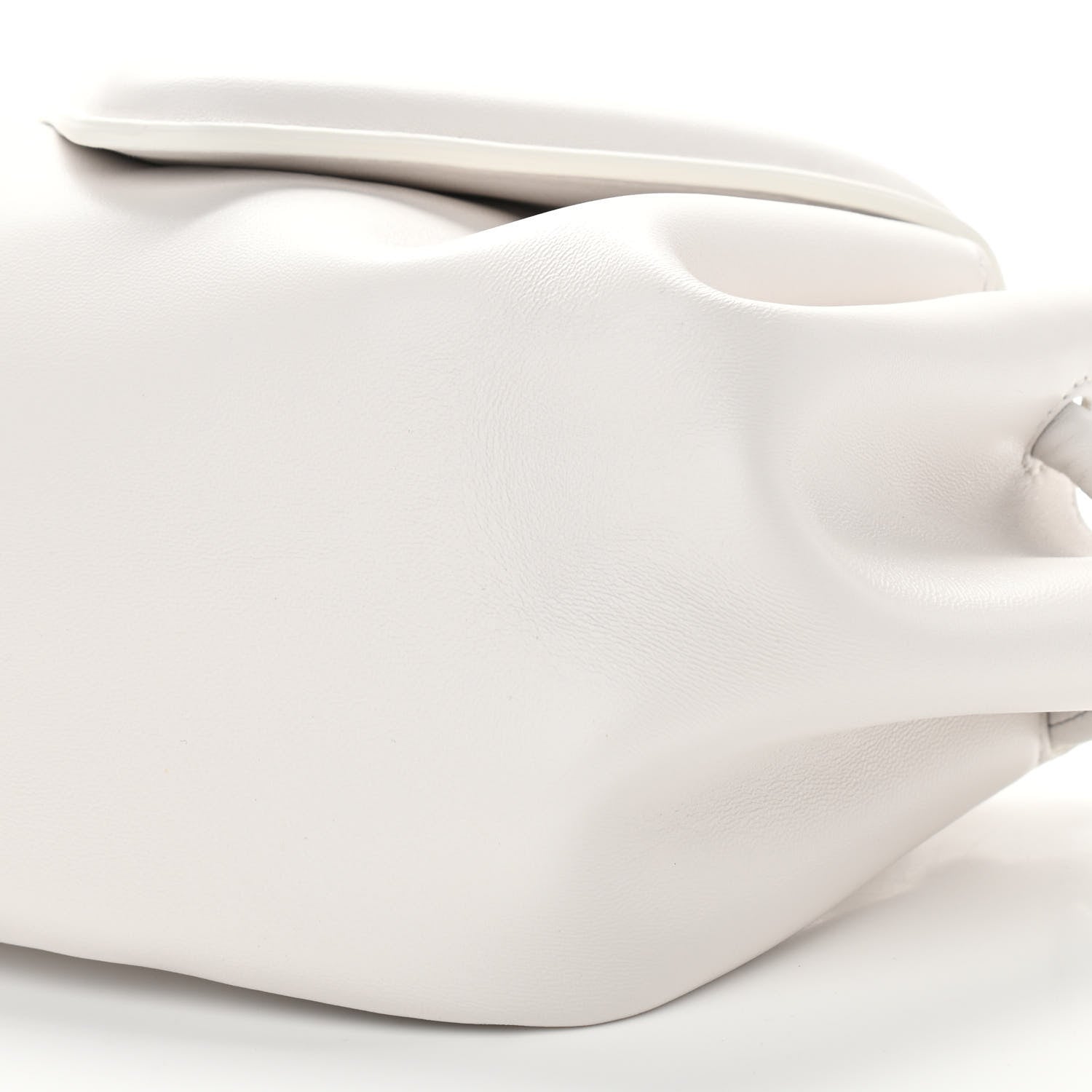 Bottega Veneta Lambskin Small Beak Triangle Flap Shoulder Bag Chalk 9 of 10