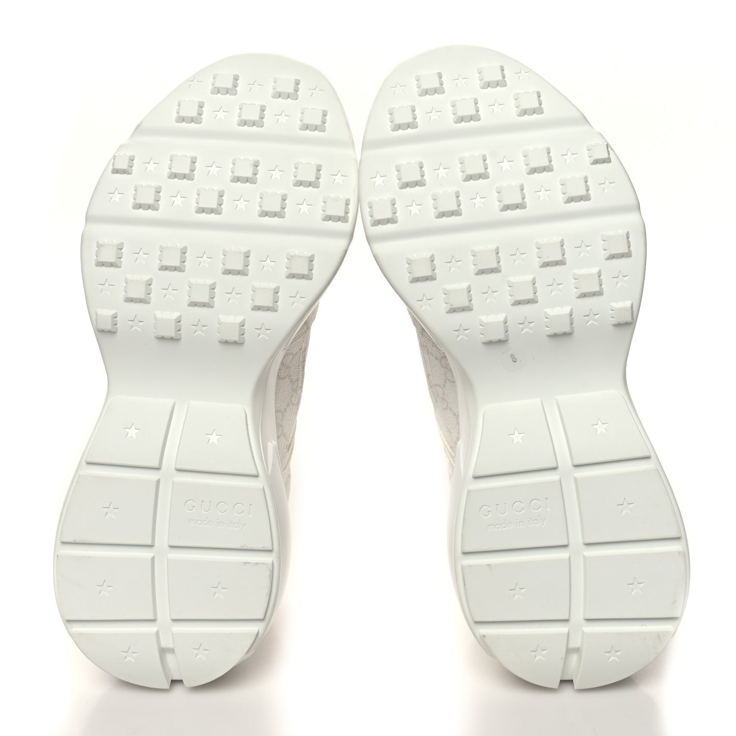 GG Supreme Monogram Mens Rhyton Sneakers 8 White