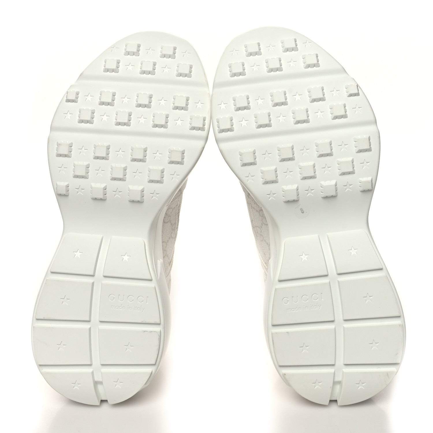 Gucci GG Supreme Monogram Mens Rhyton Sneakers 8 White 5 of 10