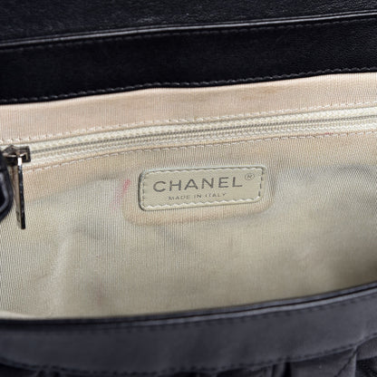 Chanel Washed Lambskin Quilted Medium Chain Around Messenger Black 6 of 7