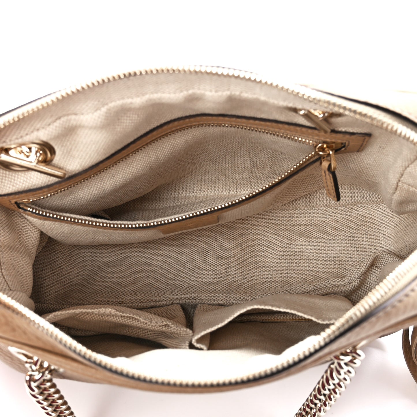 Pebbled Calfskin Small Soho Bowler Camelia