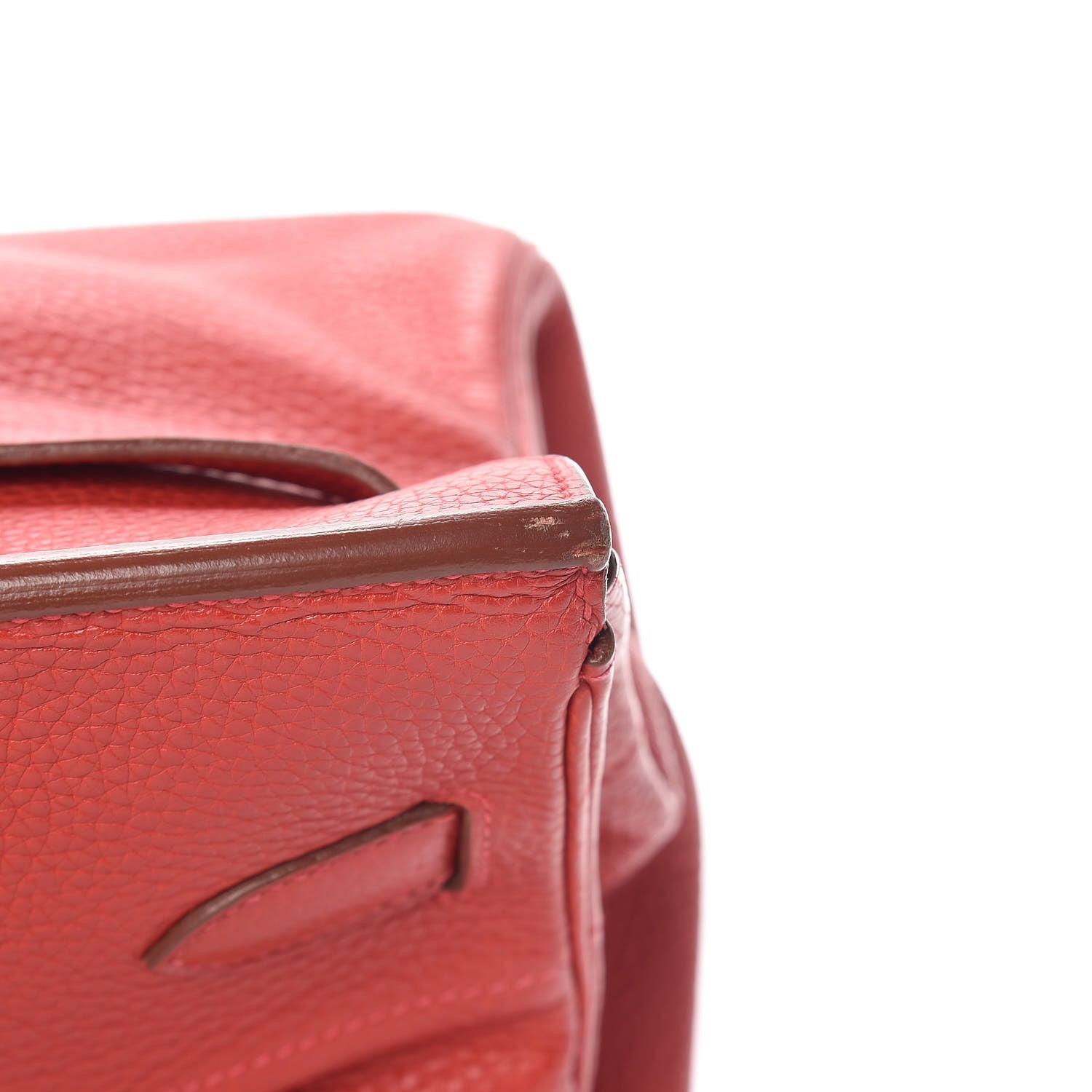 Hermes Taurillon Clemence JPG Shoulder Birkin II 42 Rouge Vif 13 of 15