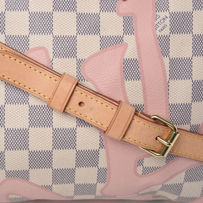 Louis Vuitton Damier Azur Tahitienne Speedy Bandouliere 30 Rose Ballerine 25 of 26