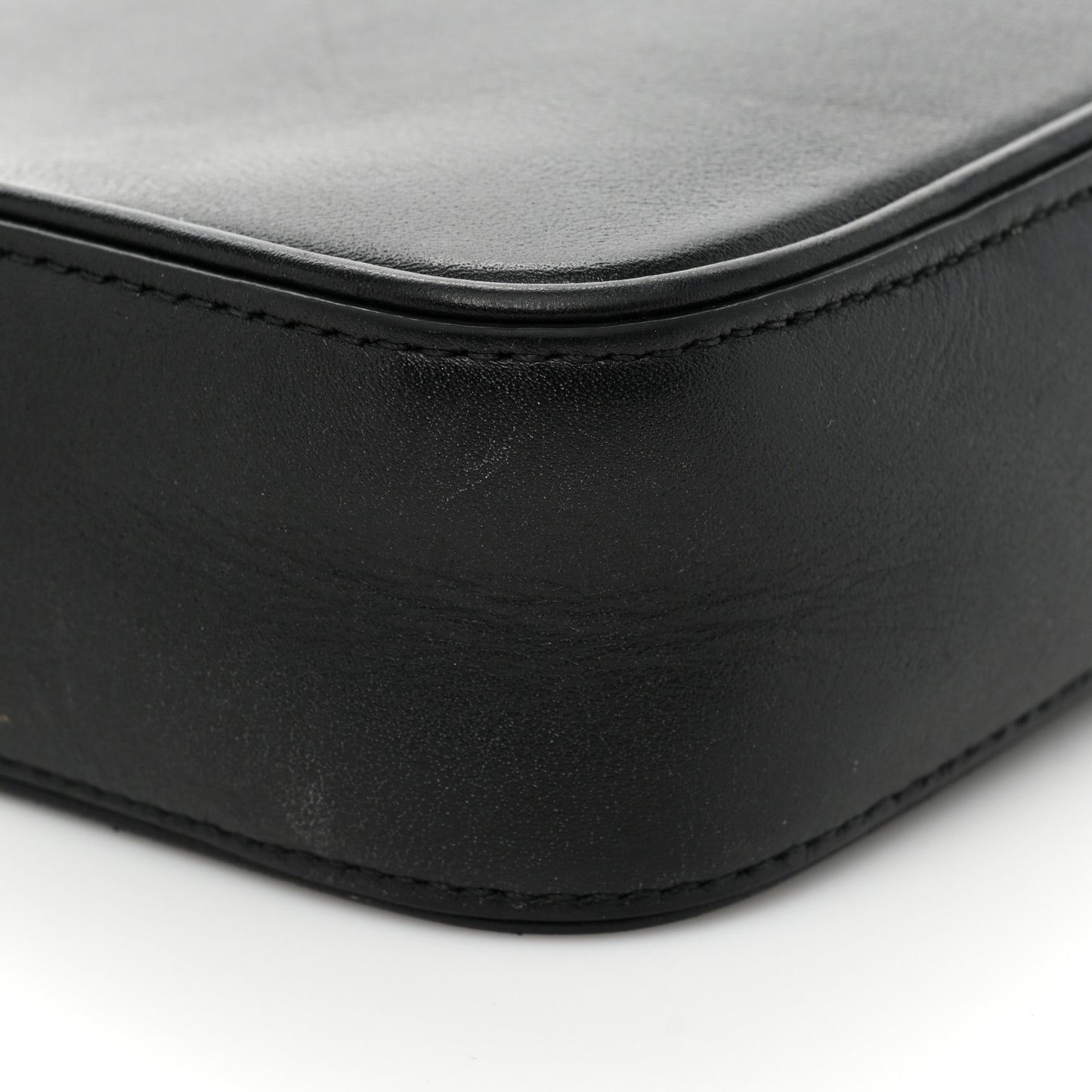 Smooth Calfskin Medium Messenger Bag Black