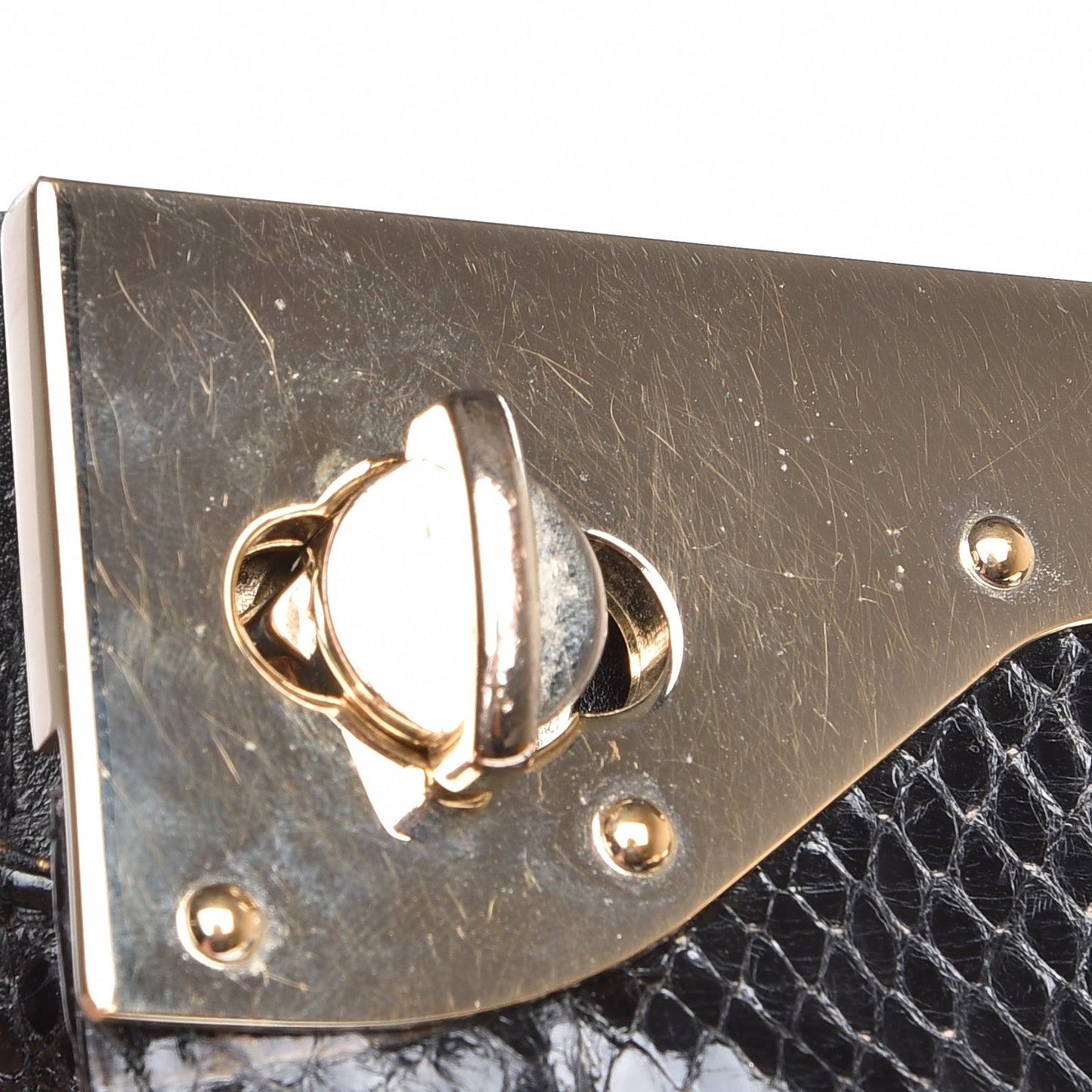 Python Britt Interlocking G Starlight Clutch Black