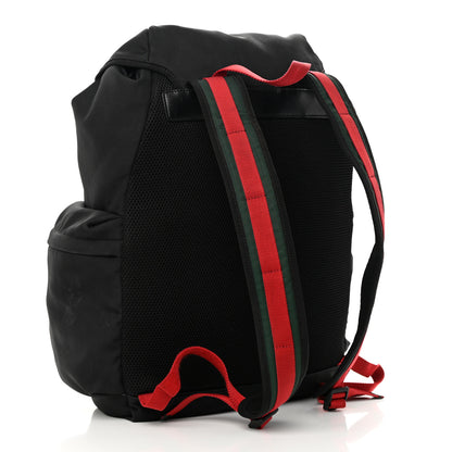 Gucci Techno Canvas Web Double Buckle Backpack Black 3 of 15