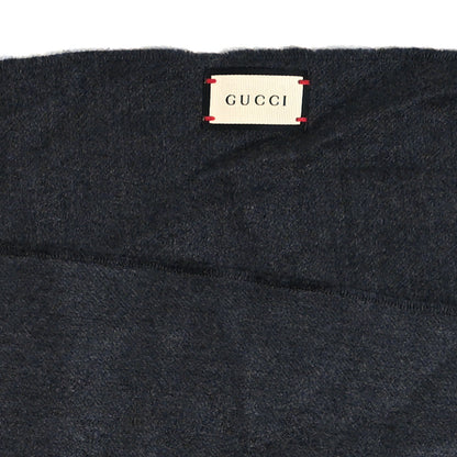 Gucci Cashmere GG Monogram Gem Lux Scarf Black 3 of 4