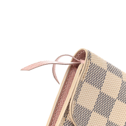 Louis Vuitton Damier Azur Emilie Wallet Rose Ballerine 13 of 15