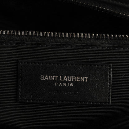 Saint Laurent Sheepskin Matelasse Chevron Large Monogram Shopping Bag Black 6 of 7