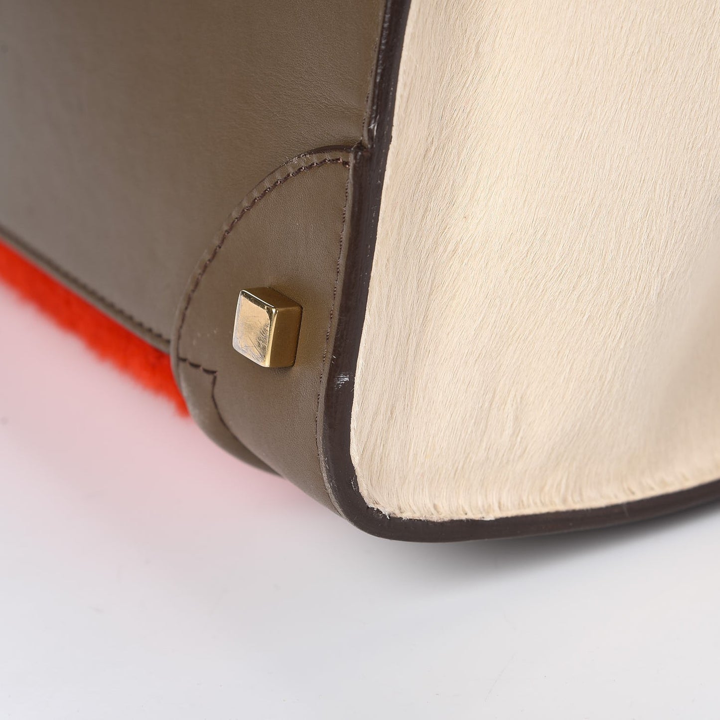 Pony Hair Smooth Calfskin Mini Tri-Color Luggage