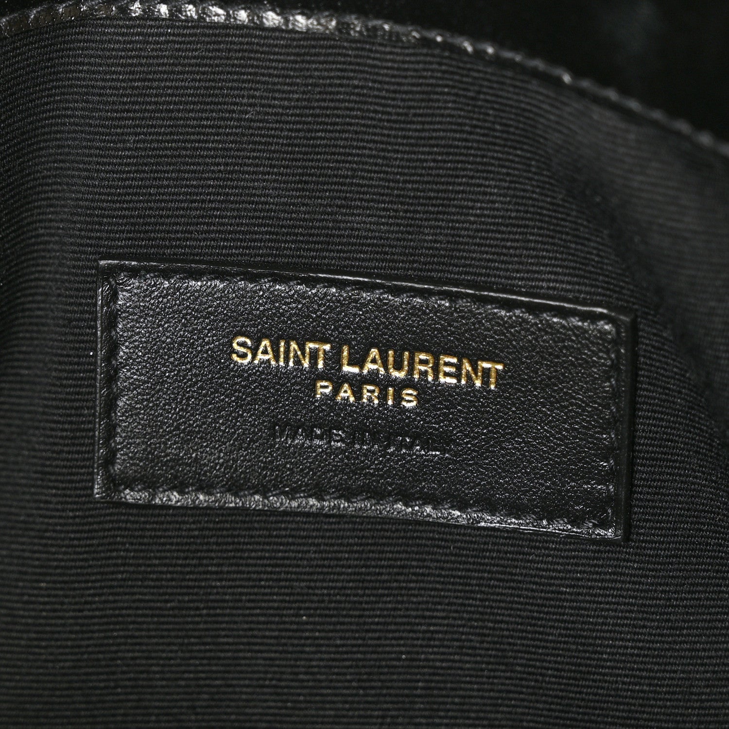 Saint Laurent Smooth Shiny Calfskin Monogram Uptown Pouch Black 6 of 7