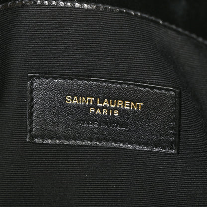Saint Laurent Smooth Shiny Calfskin Monogram Uptown Pouch Black 6 of 7
