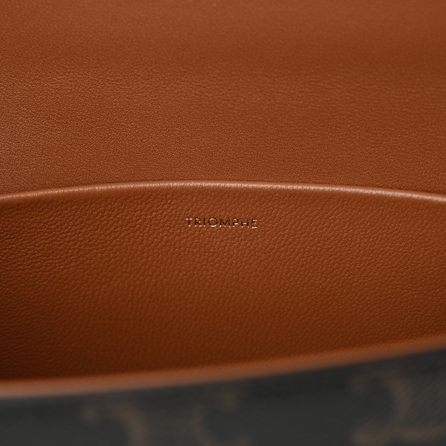 Celine Triomphe Canvas Chain Shoulder Bag Tan 7 of 12