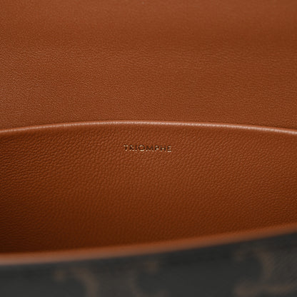 Celine Triomphe Canvas Chain Shoulder Bag Tan 7 of 12