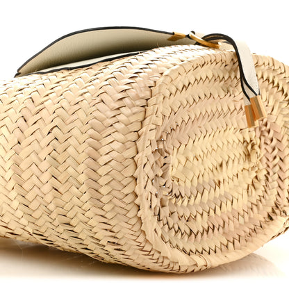Chloe Raffia Grain Calfskin Medium Marcie Basket White 10 of 11