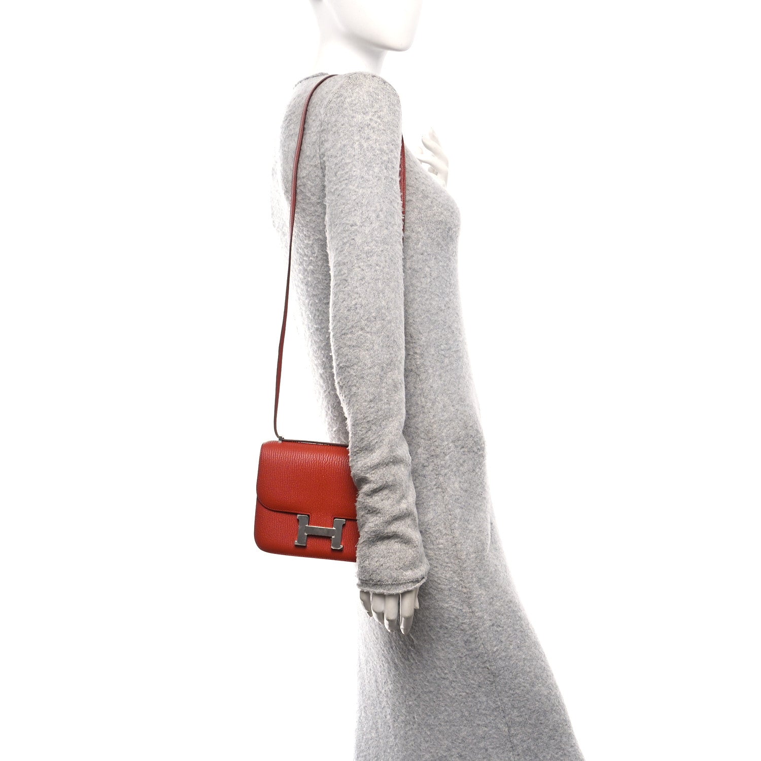 Hermes Chevre Mysore Verso Constance 18 Brique Rose Lipstick 2 of 12
