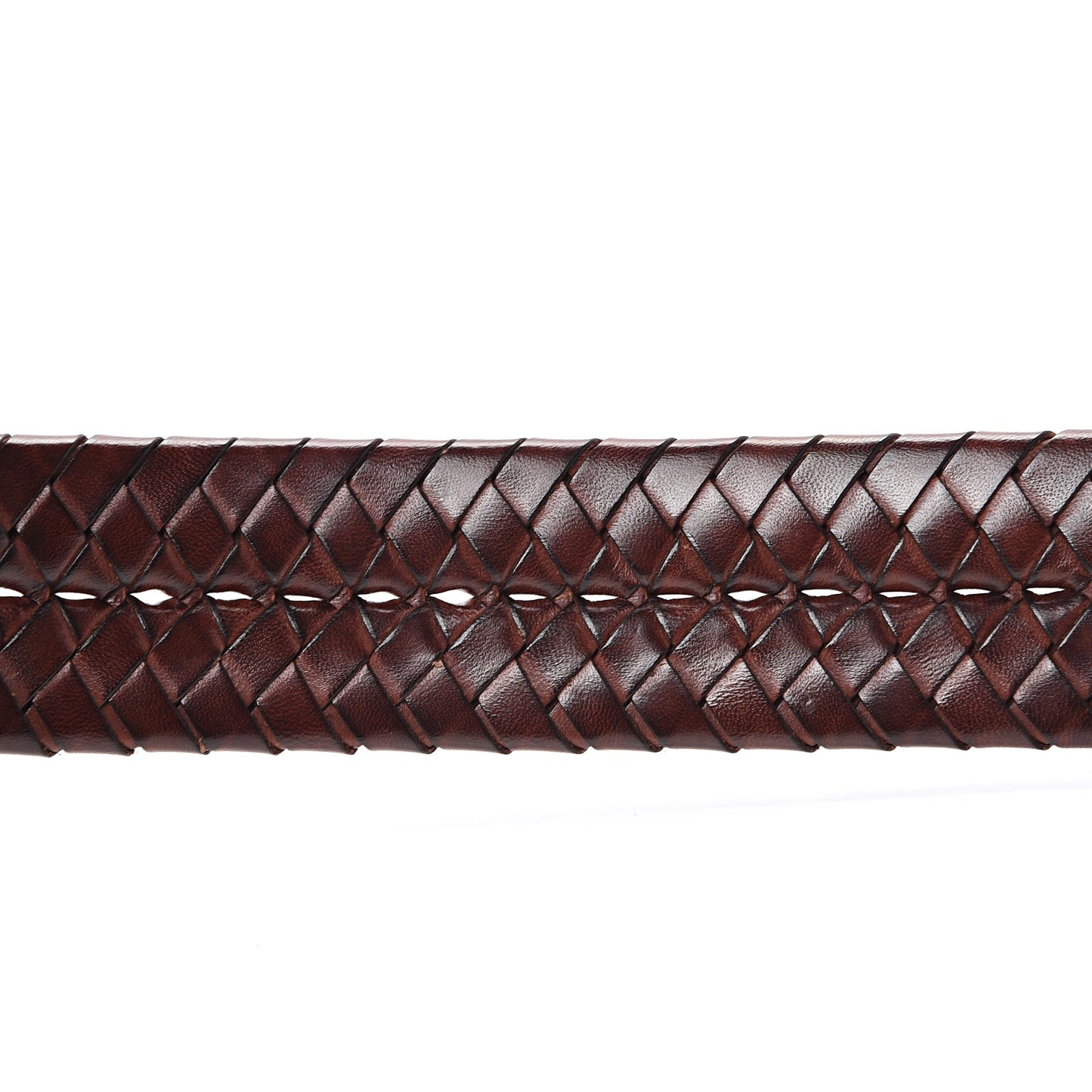 Calfskin Braided Double G 40mm Belt 85 34 Cuoio Bruciato