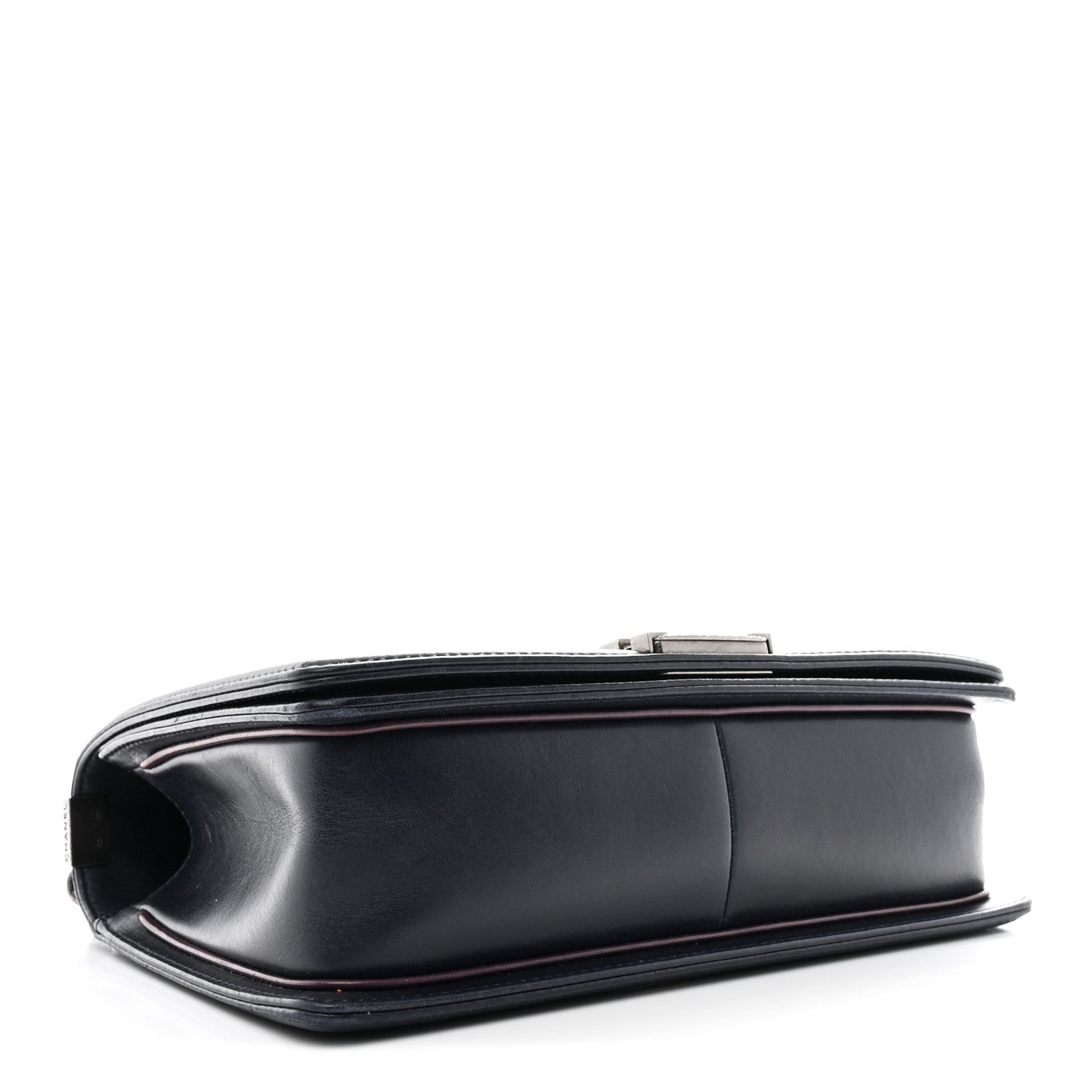 Chanel Calfskin Embossed New Medium Paris Salzburg Boy Flap Navy 4 of 11