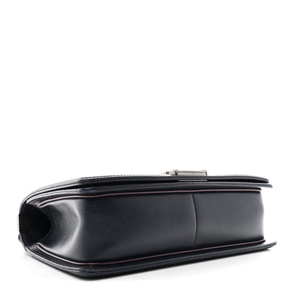 Chanel Calfskin Embossed New Medium Paris Salzburg Boy Flap Navy 4 of 11