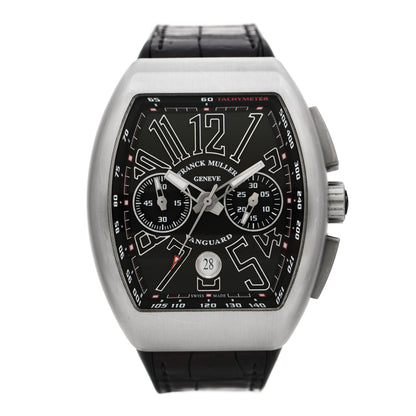 Franck Muller Stainless Steel Alligator 45mm Vanguard Chronograph Automatic Watch Black V45CCDT 1 of 6