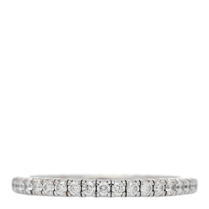 Cartier 18K White Gold Diamond 2mm Etincelle de Cartier Wedding Band Ring 55 7.25 1 of 5