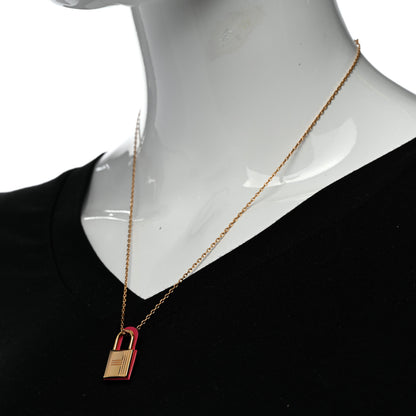 Hermes Swift Small O'Kelly Pendant Necklace Rose Mexico 2 of 6