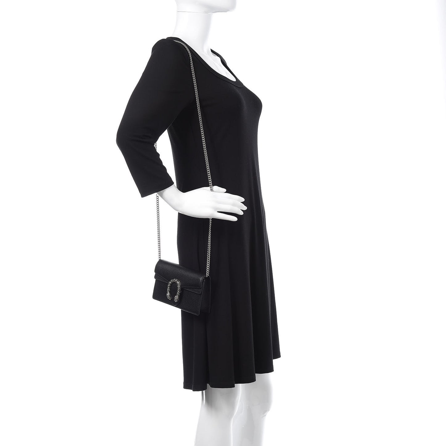 Calfskin Super Mini Dionysus Shoulder Bag Black