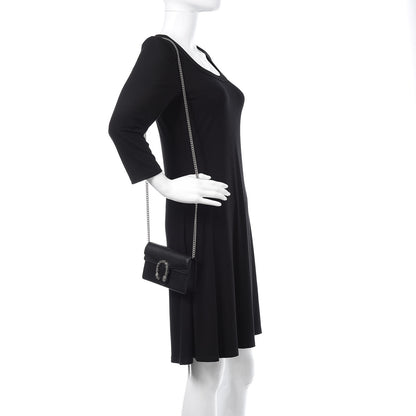 Gucci Calfskin Super Mini Dionysus Shoulder Bag Black 2 of 9