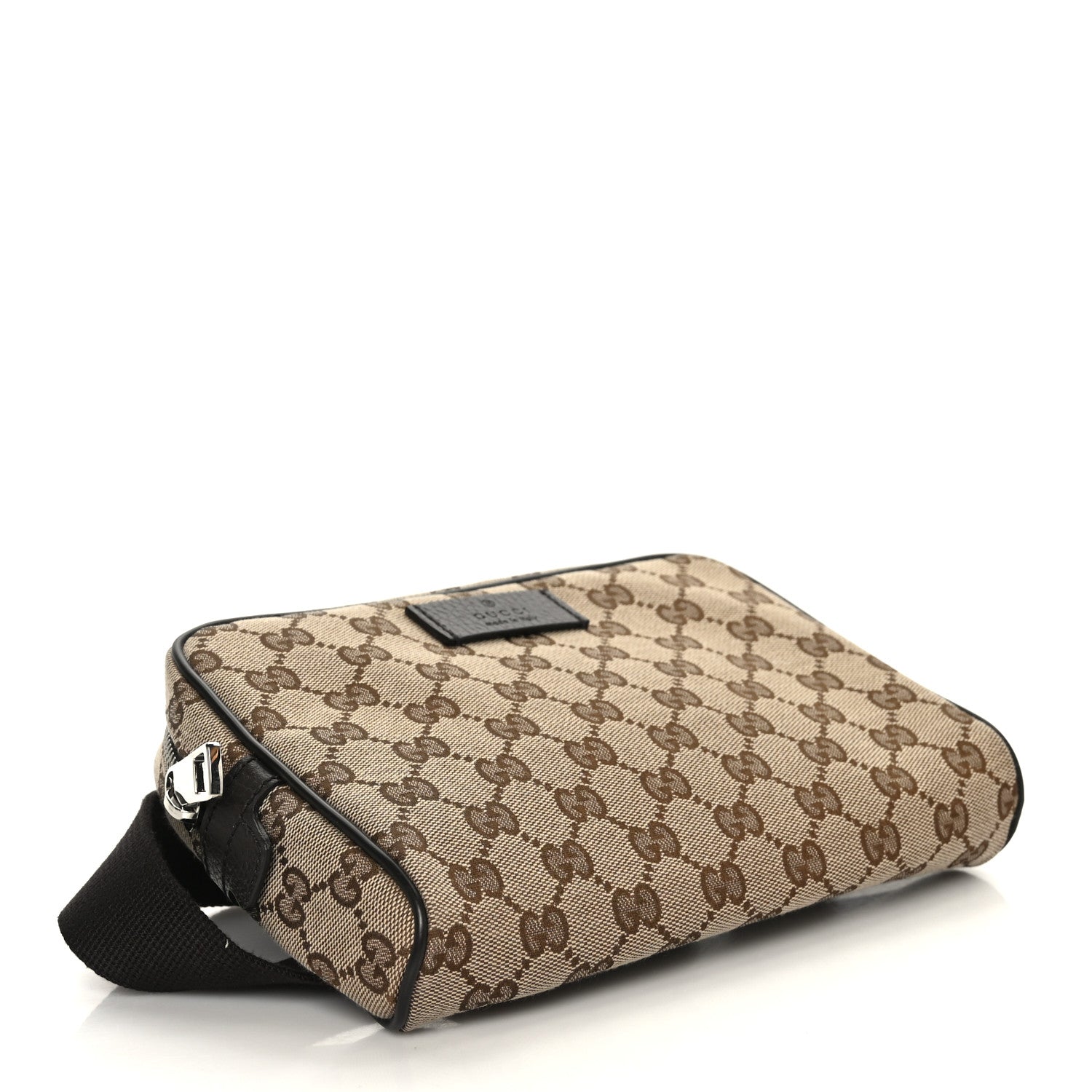 Gucci Monogram Dollar Calfskin Belt Bag Beige Ebony Testa di Moro Marrone Scuro 4 of 9