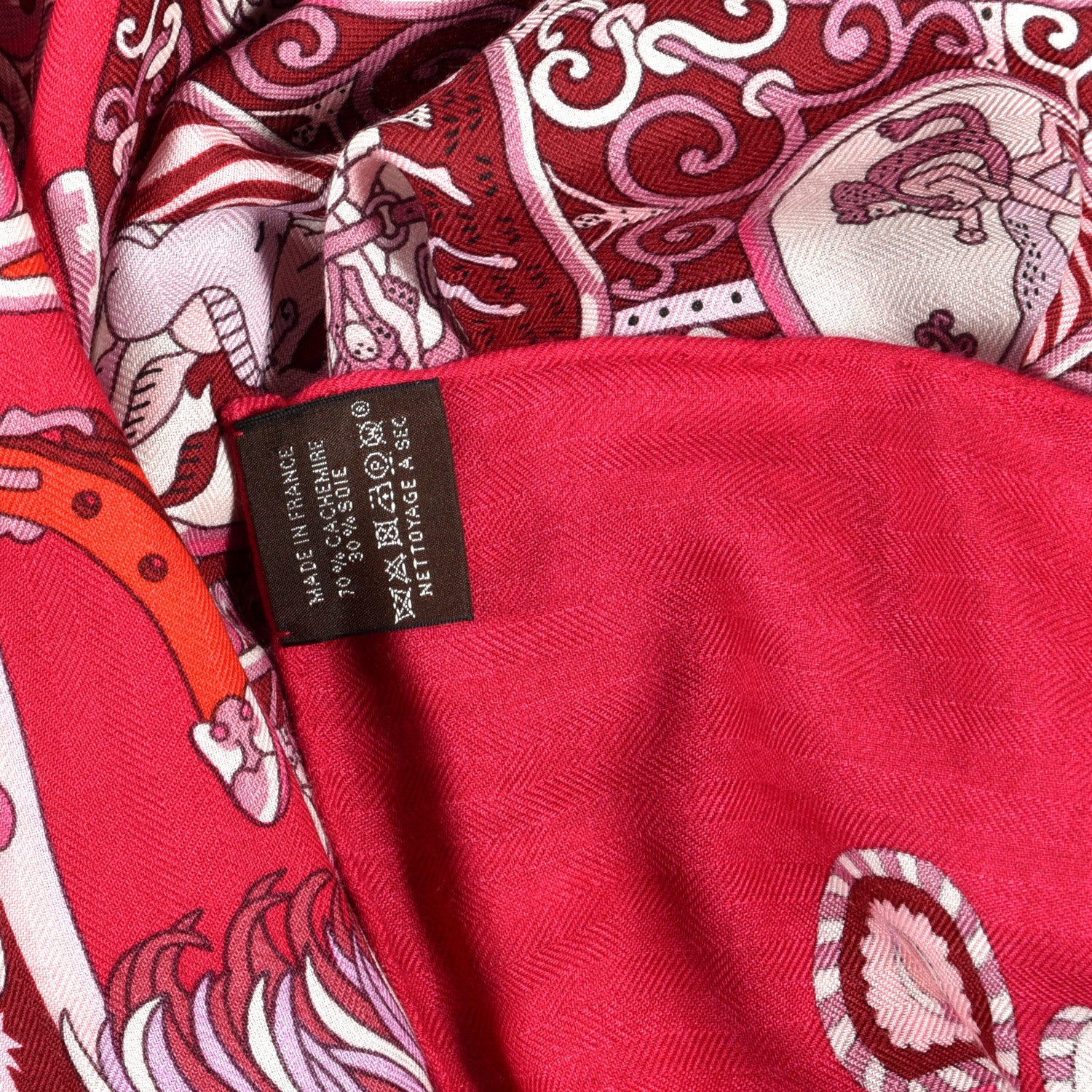 Hermes Cashmere Silk Sous L'Egide De Mars Shawl 140 4 of 4