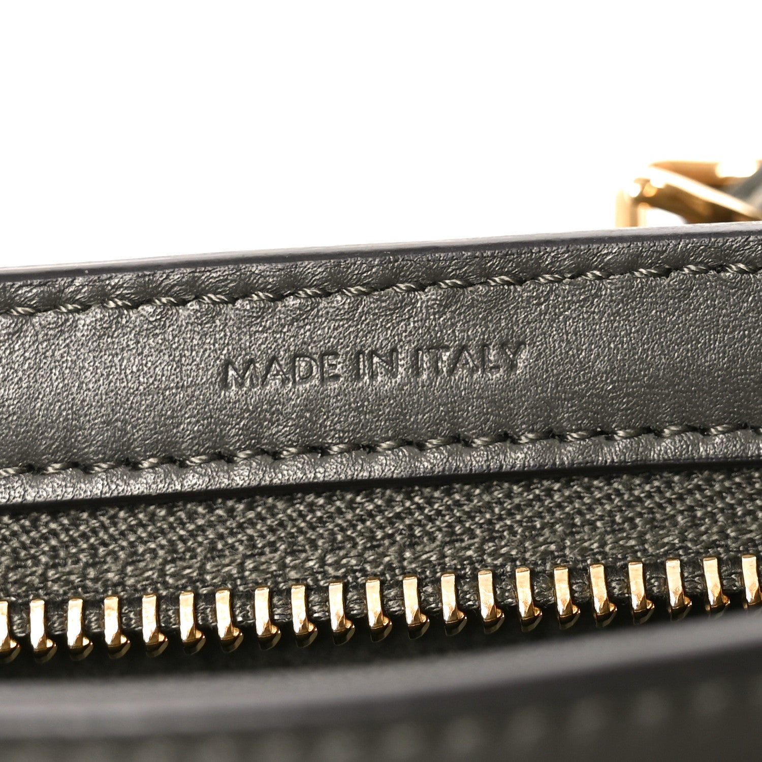 Celine Smooth Calfskin Cuir Triomphe Shoulder Bag Dark Army 6 of 9