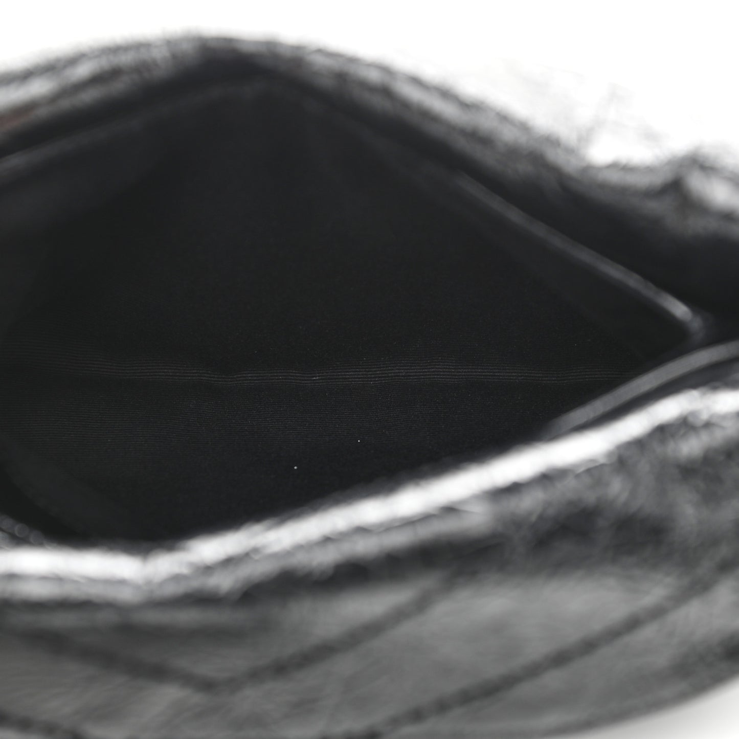 Crinkled Calfskin Matelasse Monogram Niki Body Bag Black