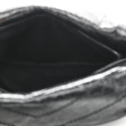 Saint Laurent Crinkled Calfskin Matelasse Monogram Niki Body Bag Black 5 of 11