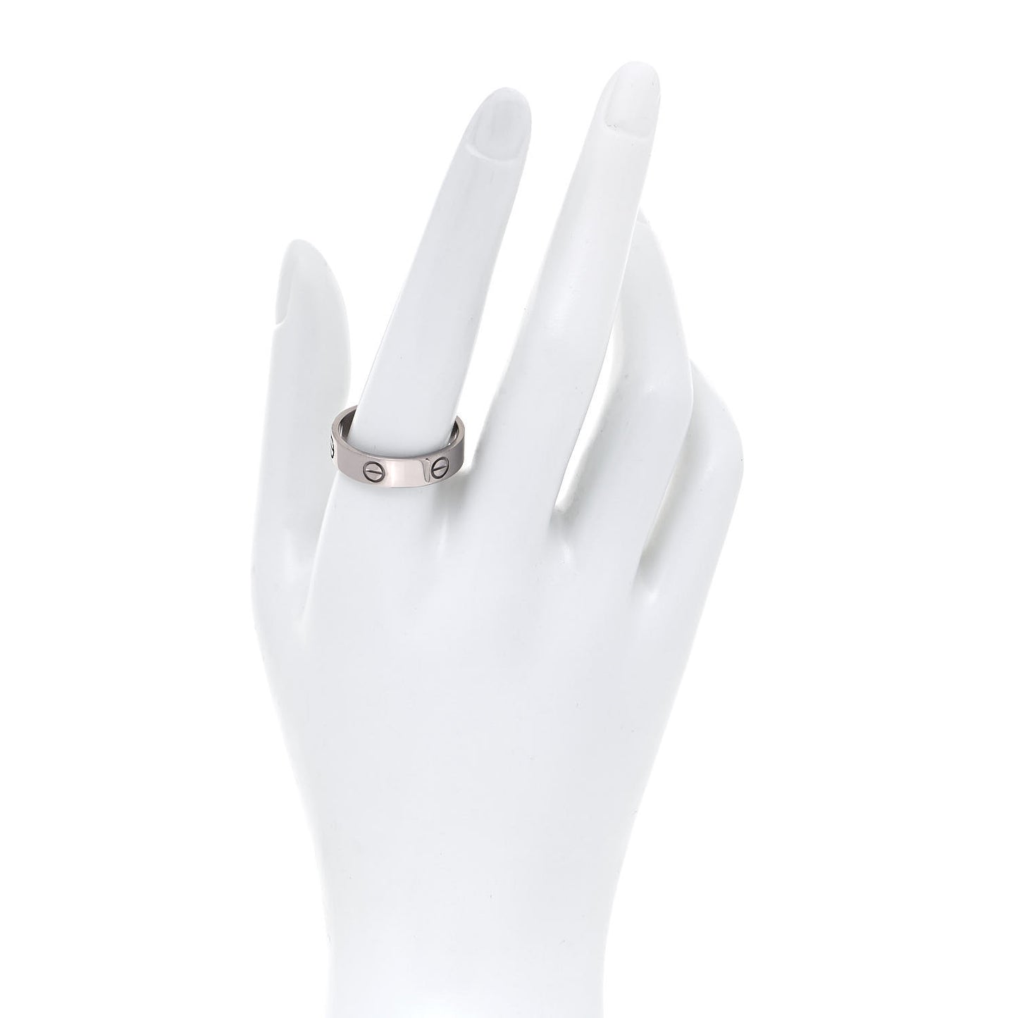 18K White Gold 5.5mm LOVE Ring 63 10.5