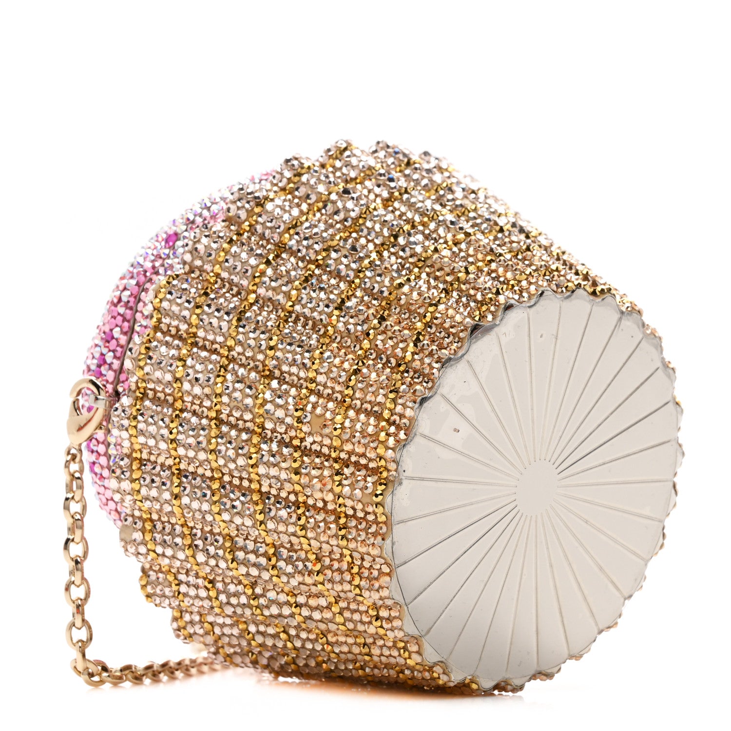 Judith Leiber Crystal Cupcake Minaudiere Clutch Gold Multicolor 4 of 11
