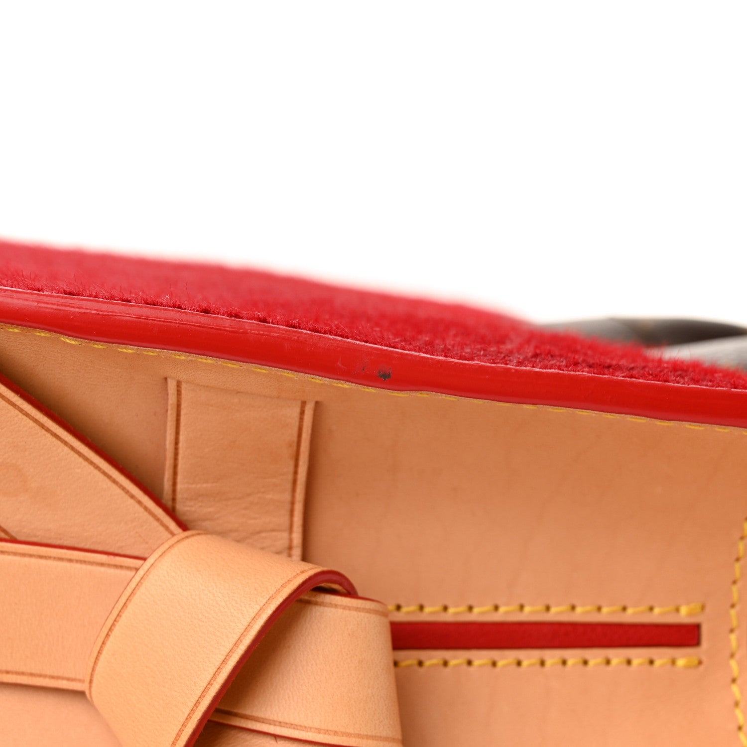 Louis Vuitton Monogram Calf Hair Spikes Iconoclasts Christian Louboutin Tote Red 18 of 19
