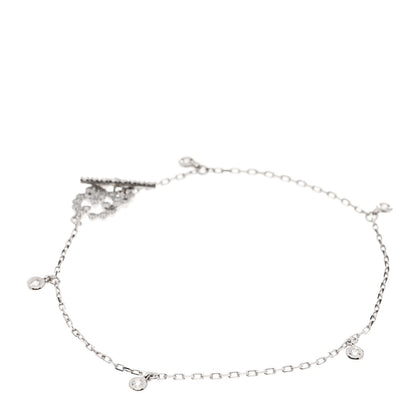 Gucci 18K White Gold Diamond GG Running Bracelet 2 of 6
