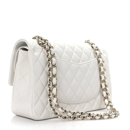 Chanel Caviar Quilted Medium Double Flap White 3 of 9