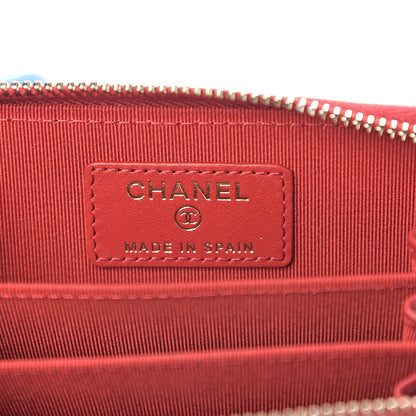 Chanel Caviar Quilted Zip Coin Purse Red 5 of 7